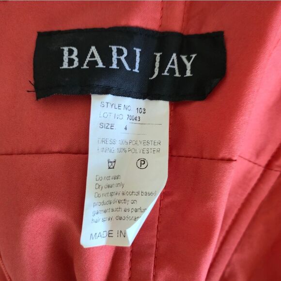 Bari Jay Strapless Coctail Maxi Dress Coral - Picture 8 of 8
